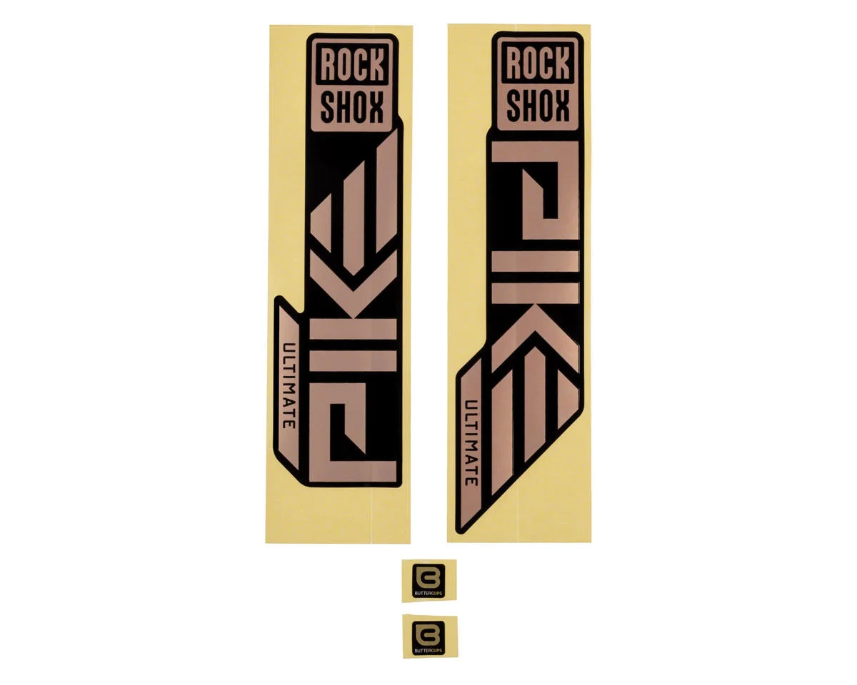 RockShox Fork Decal Kit (Pike Ultimate) (Matte Copper Foil For High Gloss Black) (27.5/29") (2023+)